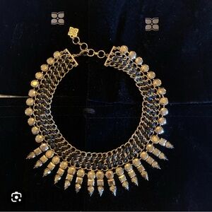 BCBGMaxAzria Gold and Cream Necklace